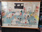 originele vintage schoolplat  "De klas", Verzamelen, Retro, Ophalen, Huis en Inrichting