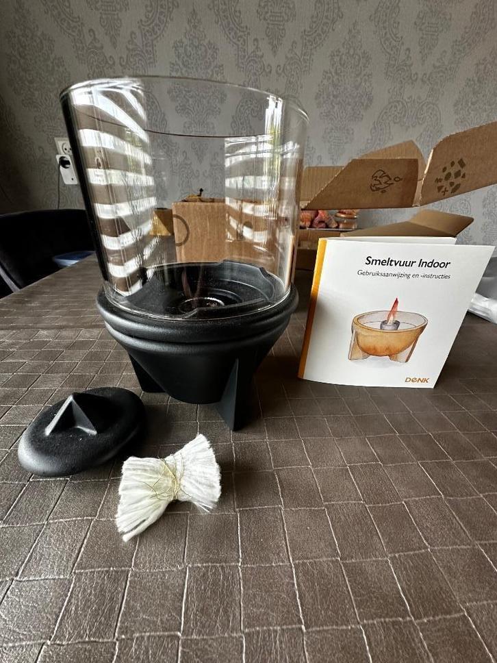 Kaarsen, Huis en Inrichting, Woonaccessoires | Kandelaars en Kaarsen, Gebruikt, Minder dan 25 cm, Overige materialen, Zwart, Ophalen
