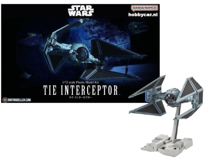 1212  TIE Interceptor (Bandai), Hobby en Vrije tijd, Modelbouw | Overige, Nieuw, 1:50 tot 1:144, Ophalen of Verzenden