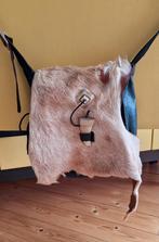 Geiten leren tas, mét vacht, groen, ca. 30 x 32 cm, Sieraden, Tassen en Uiterlijk, Tassen | Schoudertassen, Ophalen of Verzenden