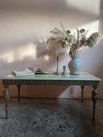 Unieke vintage salontafel brons zandsteen marmer, Huis en Inrichting, Tafels | Salontafels, Ophalen, Gebruikt, 100 tot 150 cm
