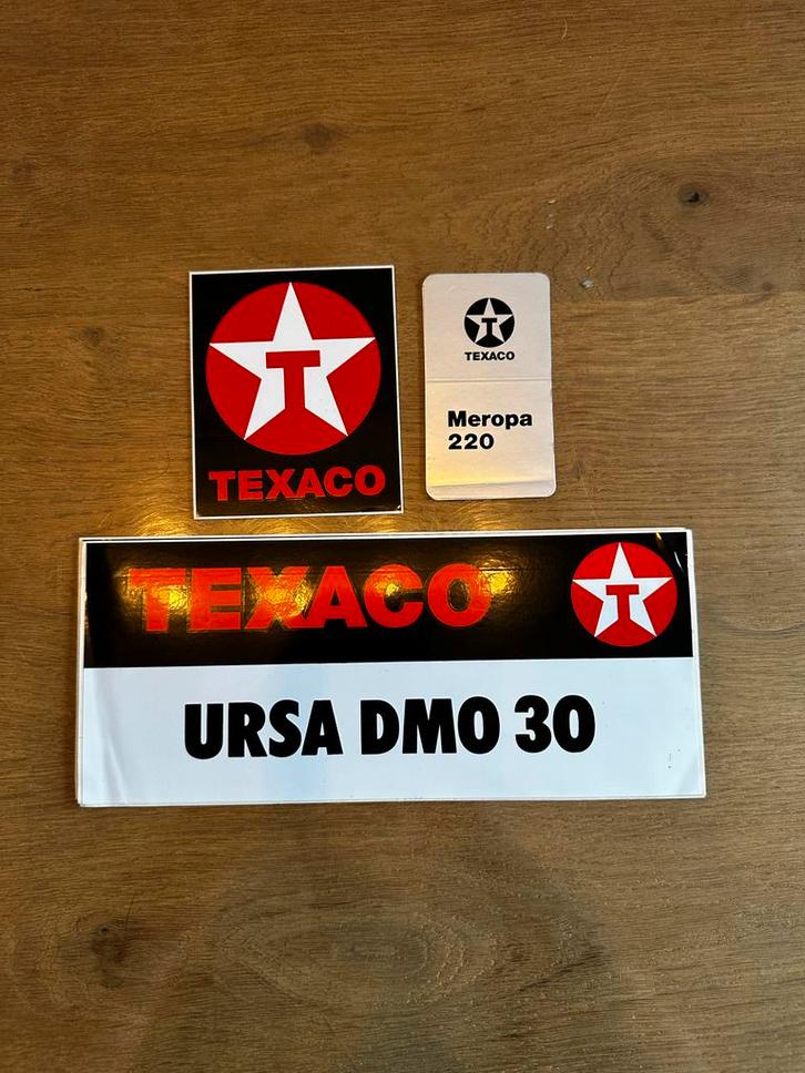 Texaco stickers - Set van 3 Vintage Stickers, Auto diversen, Autostickers, Ophalen of Verzenden