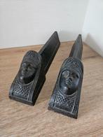 Gietijzeren haardbokken voor in openhaard, Antiek en Kunst, Ophalen of Verzenden