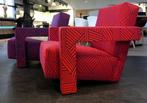 Cassina 637 Utrecht Designer Fauteuil | Blauw-Rood | Limited, Huis en Inrichting, Hout, 75 tot 100 cm, Ophalen of Verzenden, Zo goed als nieuw