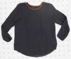 Marc Aurel grijze blouse, top, met goud-kleurig rand mt 42, Kleding | Dames, Blouses en Tunieken, Marc Aurel, Maat 42/44 (L), Ophalen of Verzenden