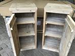 Robuuste nachtkastjes,extra hoog , van gebruikt steigerhout, Huis en Inrichting, Slaapkamer | Nachtkastjes, Ophalen, Nieuw, Hout