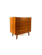 Vintage Deense teakhouten ladekast ‘60, Huis en Inrichting, Kasten | Ladekasten, Teakhout, Zo goed als nieuw, Minder dan 100 cm