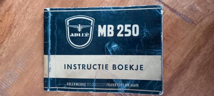 Adler MB 250 Instructieboekje - Zeldzaam!, Verzamelen, Rookartikelen, Aanstekers en Luciferdoosjes, Gebruikt, Overige typen, Ophalen of Verzenden