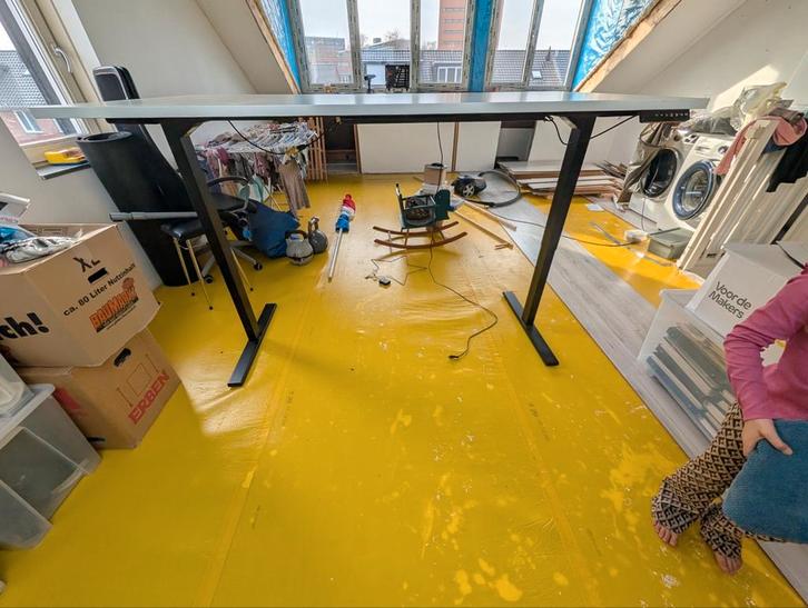 Verstelbaar Bureau 180x90cm, top staat!, Huis en Inrichting, Bureaus, Gebruikt, Bureau, In hoogte verstelbaar, Ophalen