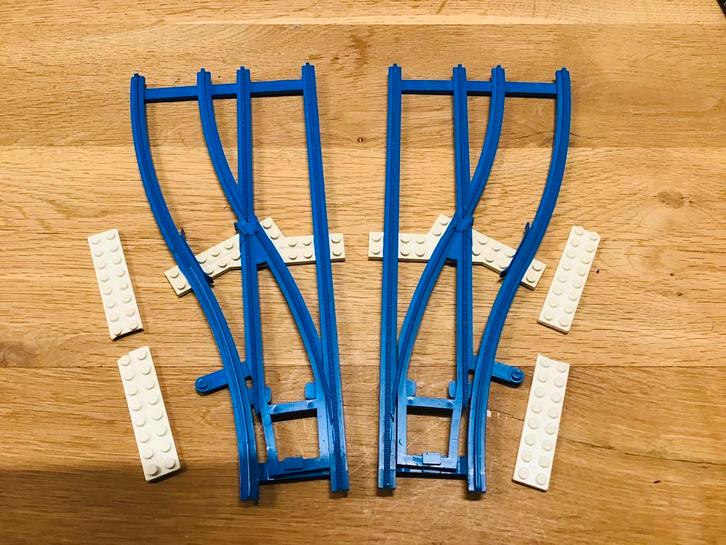 LEGO trein wissels, handbed., links rechts, 4.5V LEGO trein, Kinderen en Baby's, Speelgoed | Duplo en Lego, Gebruikt, Lego, Complete set