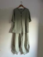Vintage Sage Groene Top + Broek Set maat S/M, Ophalen of Verzenden, Zo goed als nieuw, Maat 38/40 (M)