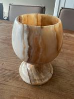 Marmeren glas , vaas., Ophalen of Verzenden