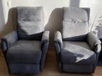 Relax fauteuils 2x grijs elektrisch, 75 tot 100 cm, Zo goed als nieuw, Modern, 50 tot 75 cm