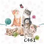 Servetten decoupage/bullet journal – kittens C461, Verzenden, Nieuw, Materiaal