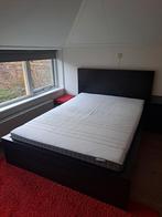 Ikea Malm bed, zwart, 140x200, Ophalen, Gebruikt, Zwart, Tweepersoons
