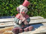 zeer oud hout snijwerk clown handsnijwerk circa 30 cm hoog, Antiek en Kunst, Ophalen of Verzenden