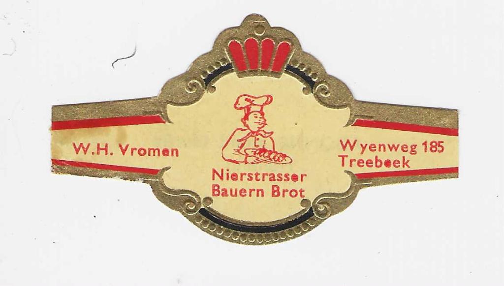 abonnee 1 -918-  nierstrasser  brot  treebeek, Ophalen of Verzenden, Sigarenbandjes