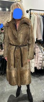 Elegante Bontjas konijnenbont, Ophalen of Verzenden, Zo goed als nieuw, Maat 38/40 (M), Groen