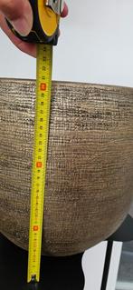 Bloempot groot goudkleurig (intratuin) nieuw, Rond, Minder dan 40 cm, Aardewerk, Ophalen