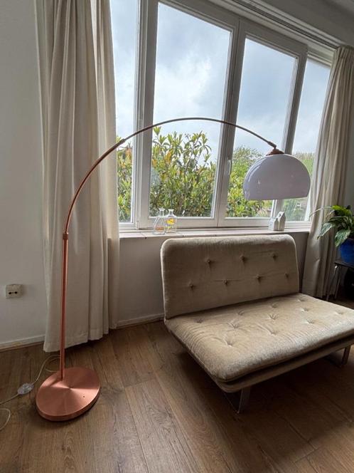 Verstelbare Vloerlamp Roségoud, Huis en Inrichting, Lampen | Vloerlampen, Gebruikt, 100 tot 150 cm, Ophalen