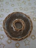 Set van 3 ronde manden en 1 krans van riet als nieuw, Ophalen, Mand, Rond, Zo goed als nieuw