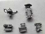 5 tinnen beeldjes., Antiek en Kunst, Antiek | Tin, Ophalen of Verzenden