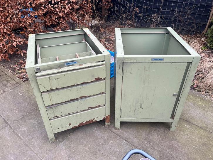 Twee gereedschapskasten voor onder een werkbank. Overtoom, Doe-het-zelf en Verbouw, Gereedschapskisten, Gebruikt, Ophalen