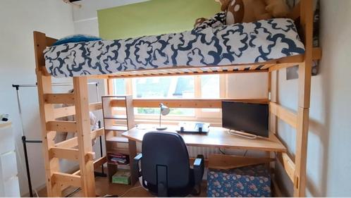 Functional Bunk Bed+mattress, Huis en Inrichting, Slaapkamer | Stapelbedden en Hoogslapers, Zo goed als nieuw, Hoogslaper, 90 cm