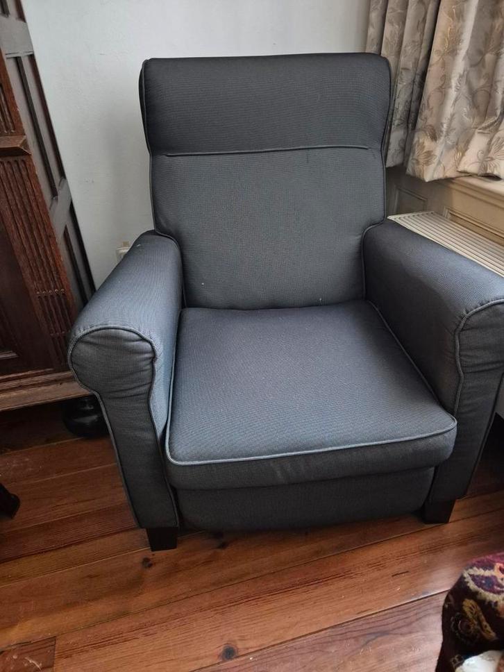 Relax fauteuils Muren 2 stuks d.grijs en l.grijs, Huis en Inrichting, Fauteuils, 50 tot 75 cm, Ophalen of Verzenden