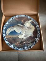 Heinen Delftsblauw Bord - De Bedreigde Zwaan - Nieuw!, Antiek en Kunst, Ophalen