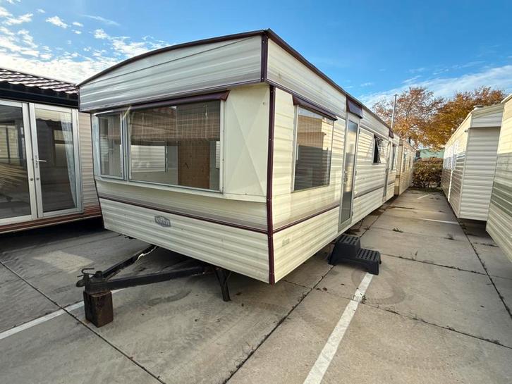 KOOPJE Ascot 350 x 9.50 /keuken/Douche etc + Gratis Gebracht, Caravans en Kamperen, Stacaravans, tot en met 4, Ophalen of Verzenden