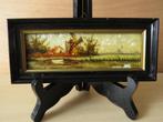 Miniatuur lijstje C.Hofland met molen (Antiek en Schilderij), Antiek en Kunst, Kunst | Schilderijen | Klassiek, Ophalen of Verzenden
