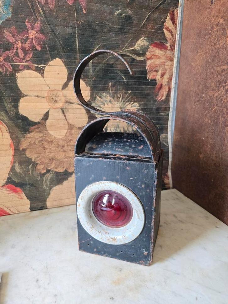 Oude spoorweg treinlamp, Antiek en Kunst, Curiosa en Brocante, Ophalen of Verzenden