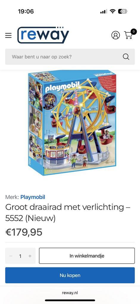 Playmobil 5552 draairad, Kinderen en Baby's, Speelgoed | Playmobil, Gebruikt, Complete set, Ophalen of Verzenden