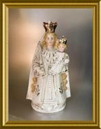 Antiek porseleinen Maria met kind beeld, Antiek en Kunst, Antiek | Religie, Ophalen of Verzenden