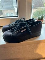 ALS NIEUW Superga 2790 platform zwart maat 40, Ophalen of Verzenden, Zo goed als nieuw, Sneakers of Gympen, Zwart