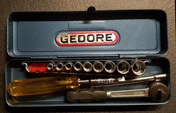 GEDORE 1/4 vintage doppensetje DA 20 nette staat inches, Auto diversen, Autogereedschap, Zo goed als nieuw, Ophalen