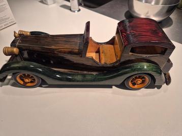 Klassieke Houten Auto - 39cm beschikbaar voor biedingen