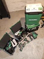 Hikoki set,, boorhamer,haakse slijper, diverse 18/36v, Ophalen of Verzenden, Zo goed als nieuw, Haakse handslijpmachine