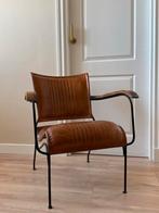 Rivièra Maison leren stoel - Uniek sample!, Ophalen, Gebruikt, Bruin, Leer