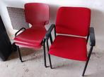 Set van 3 rode kantoorstoelen, Ophalen, Gebruikt, Drie, Stof