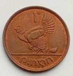 1 Penny 1942 Ierland Prachtige Oude Munt WO2 Kip Kuikens UNC, Ophalen of Verzenden