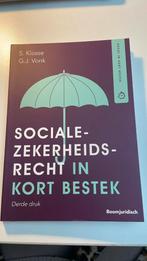 G.J. Vonk - Socialezekerheidsrecht in kort bestek derde druk, Ophalen of Verzenden, Zo goed als nieuw, G.J. Vonk; S. Klosse