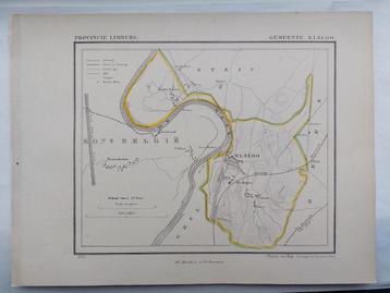 16 / Gemeente Elsloo Limburg Litho uit 1866 door J. Kuyper beschikbaar voor biedingen