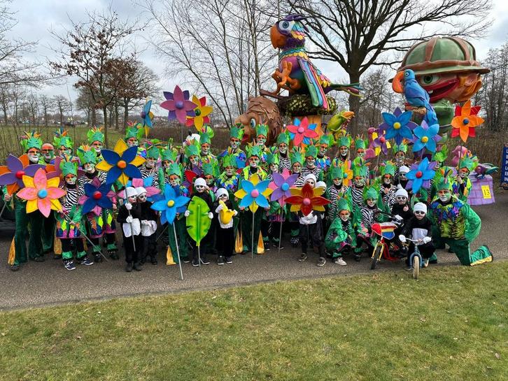 Unieke loopgroep in jungle thema voor +/- 80 personen, Kleding | Heren, Carnavalskleding en Feestkleding, Overige maten, Ophalen of Verzenden