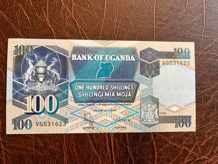 Oeganda 100 shilling 1996 UNC, Postzegels en Munten, Bankbiljetten | Afrika, Los biljet, Overige landen, Ophalen of Verzenden