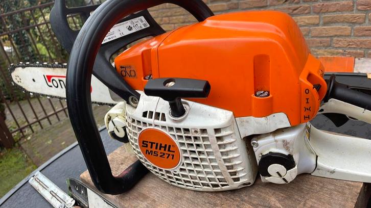 Een beer van een zaag, kan zo het werk in, Stihl MS 271 C, Tuin en Terras, Hand-tuingereedschap, Zo goed als nieuw, Overige soorten