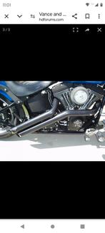 Side shots van Vance &Hines voor Harley Davidson Softail., Motoren, Gebruikt