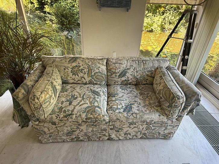 Zithoek met 2 tweezitsbankjes en hocker, Huis en Inrichting, Banken | Sofa's en Chaises Longues, Gebruikt, Ophalen