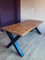Houten eettafel 4-6 personen, Huis en Inrichting, Tafels | Eettafels, Ophalen, 200 cm of meer, 50 tot 100 cm, Zo goed als nieuw